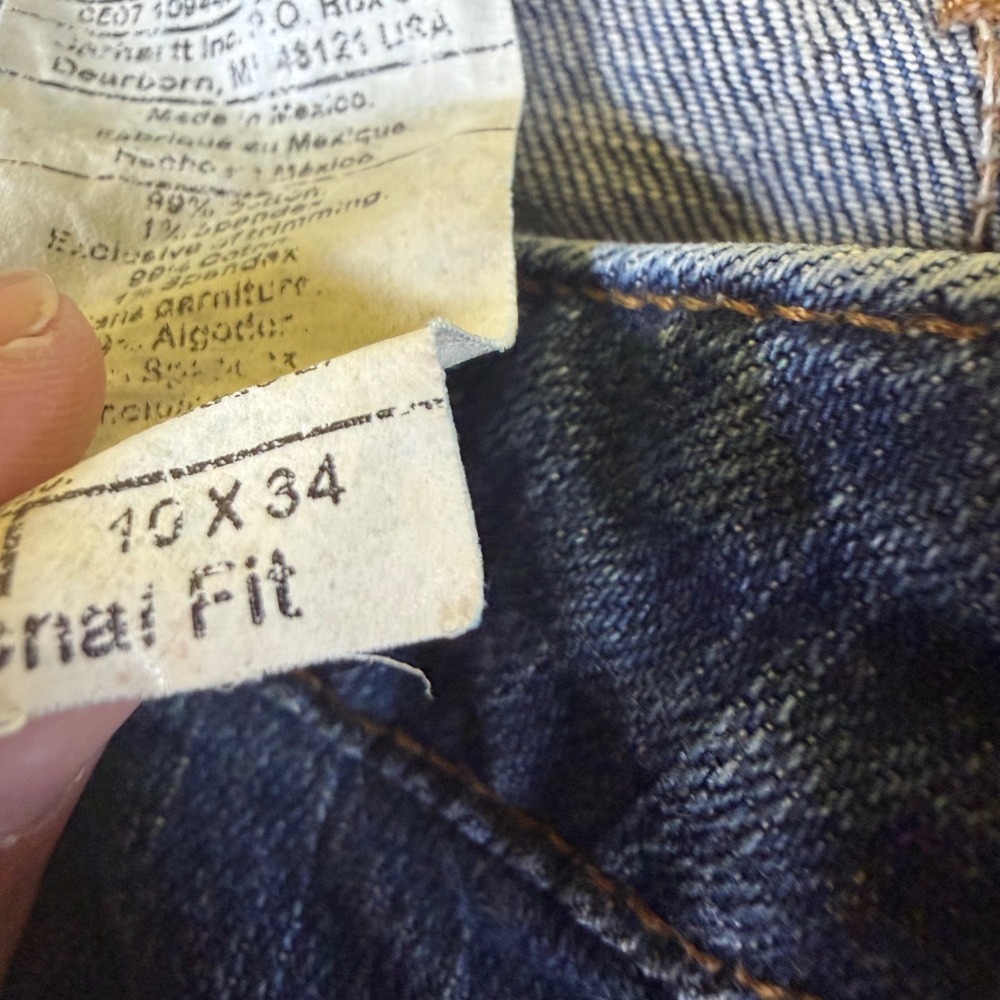 Carhartt Womens Original Fit Bootcut Jeans Medium Wash Blue Denim 10 x 34 - Picture 4 of 5